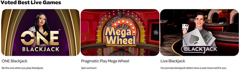 Spin Casino Live Casino Jocuri